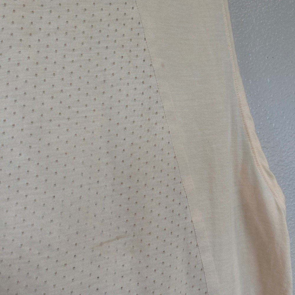 Nike Running‎ Dri-FIT Muscle Tank Top Pale Peach Mesh High Neck Women Large - Picture 4 of 9